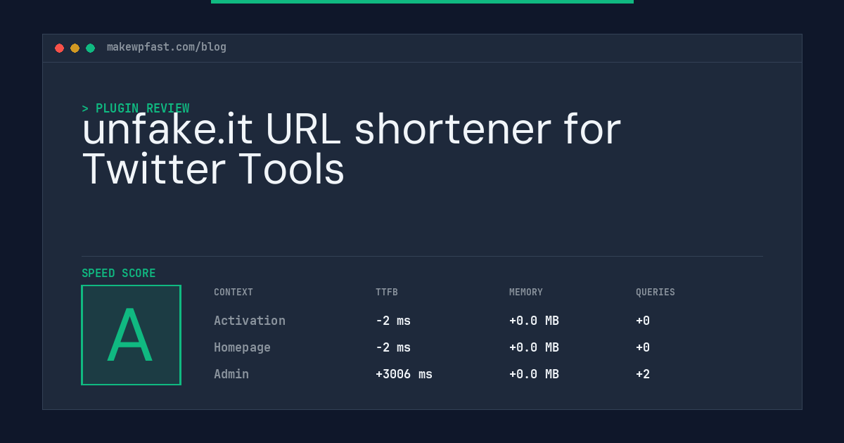 unfake.it URL shortener for Twitter Tools - MakeWPFast