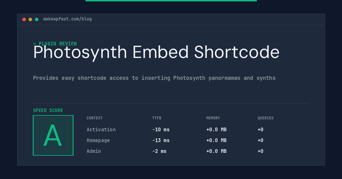 Photosynth Embed Shortcode - MakeWPFast