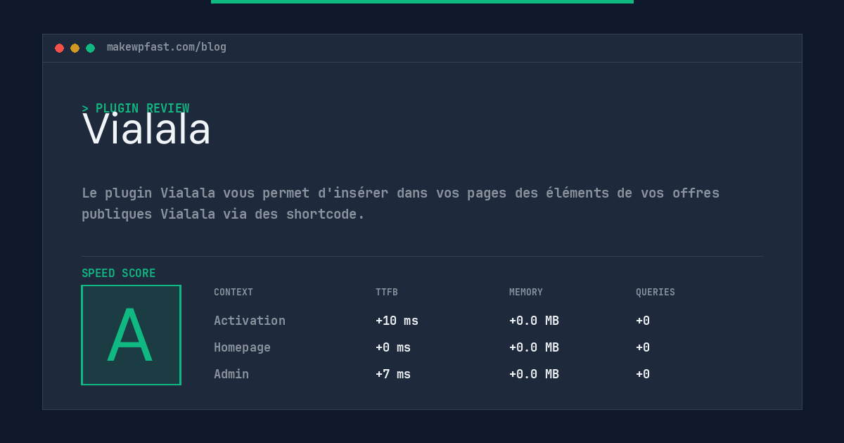Vialala - MakeWPFast