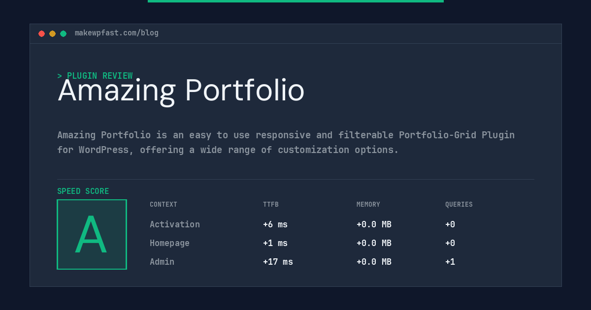 Amazing Portfolio - MakeWPFast