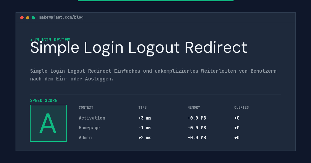Simple Login Logout Redirect - MakeWPFast