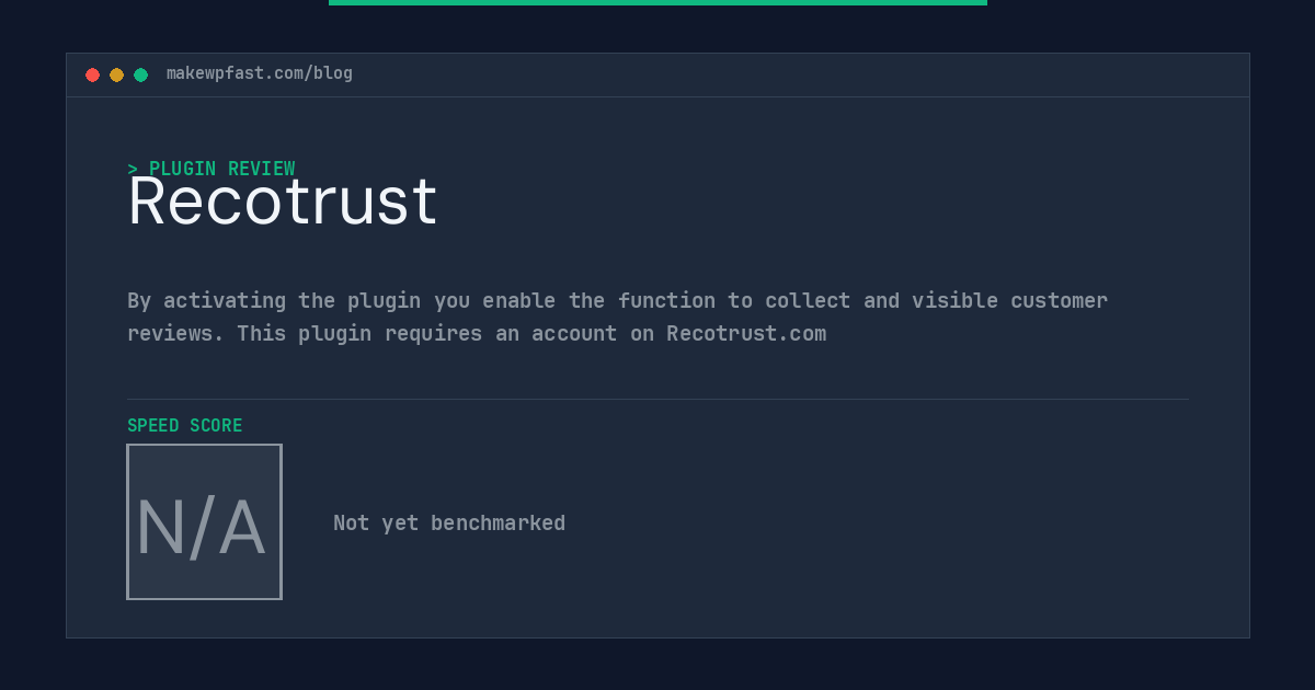 Recotrust - MakeWPFast