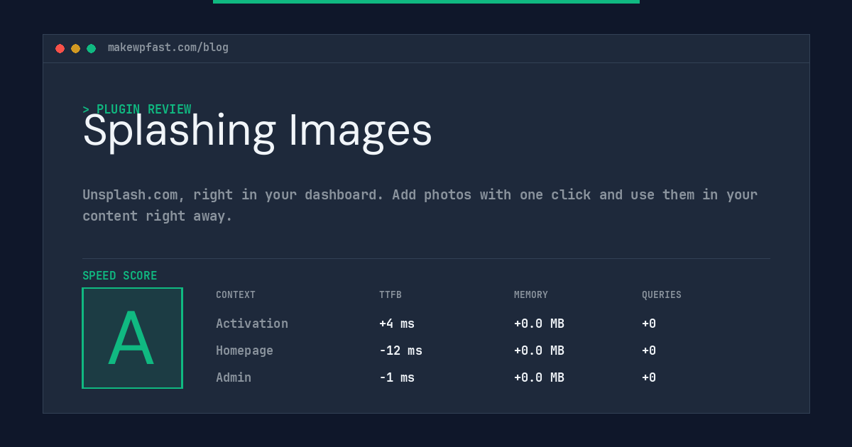 Splashing Images - MakeWPFast