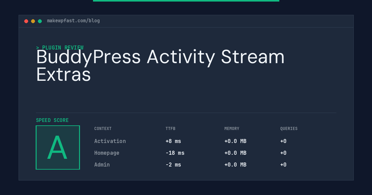 BuddyPress Activity Stream Extras - MakeWPFast