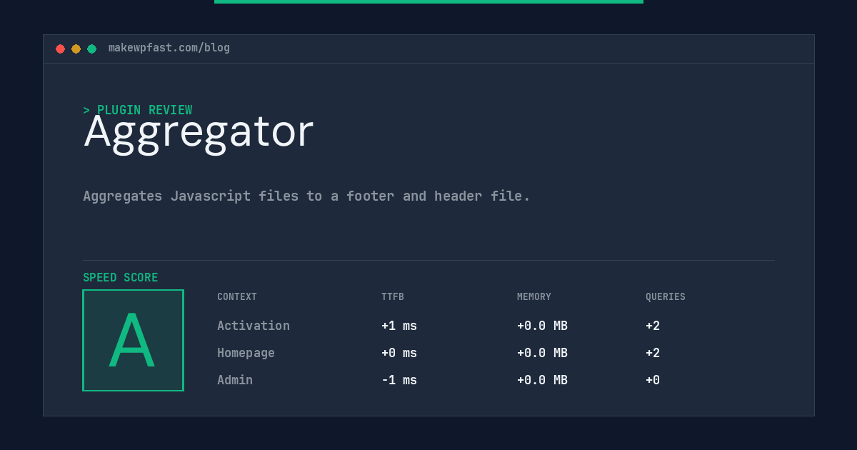 Aggregator - MakeWPFast
