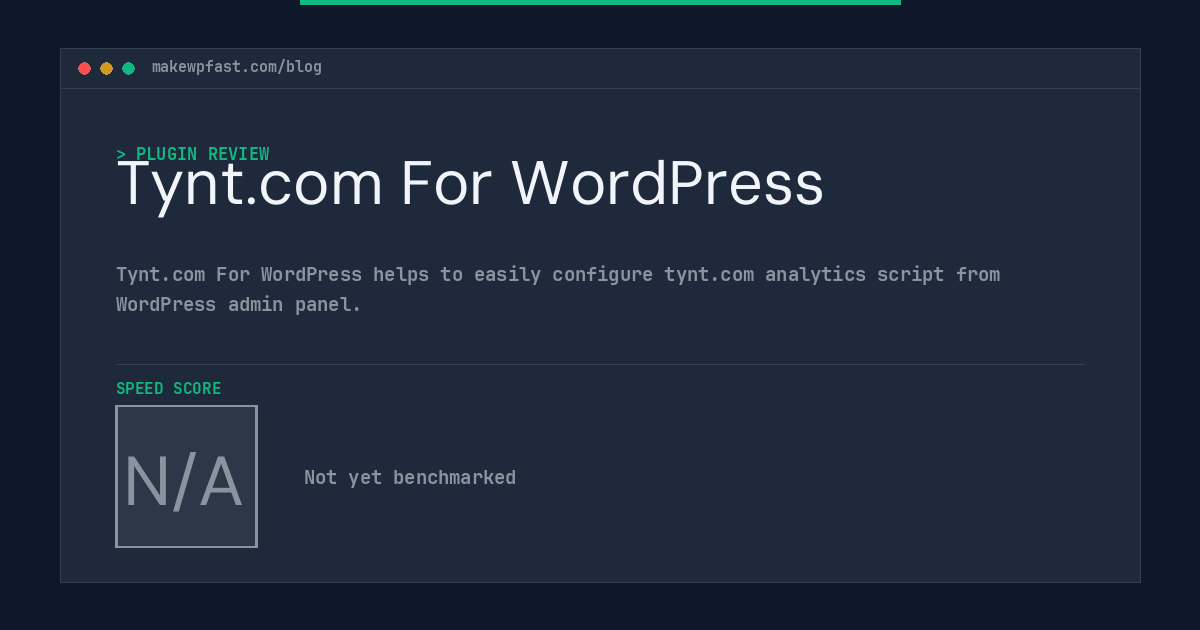 Tynt.com For WordPress - MakeWPFast