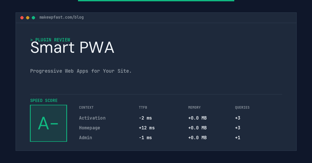 Smart PWA - MakeWPFast