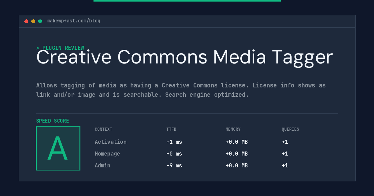 Creative Commons Media Tagger - MakeWPFast