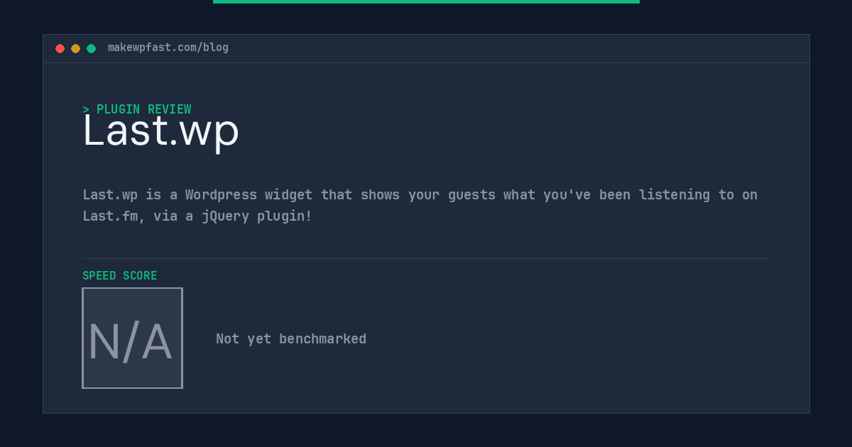 Last.wp - MakeWPFast