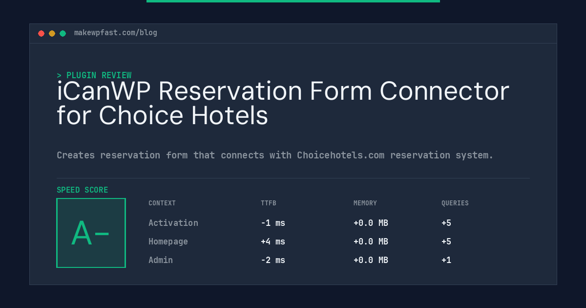 iCanWP Reservation Form Connector for Choice Hotels - MakeWPFast