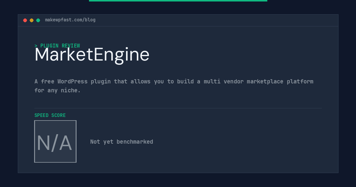 MarketEngine - MakeWPFast