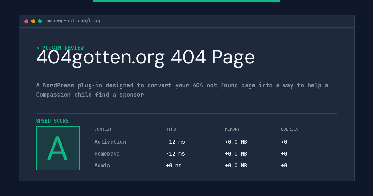 404gotten.org 404 Page - MakeWPFast