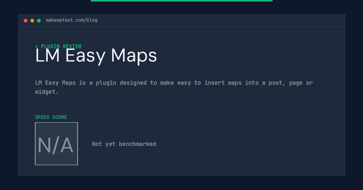 LM Easy Maps - MakeWPFast