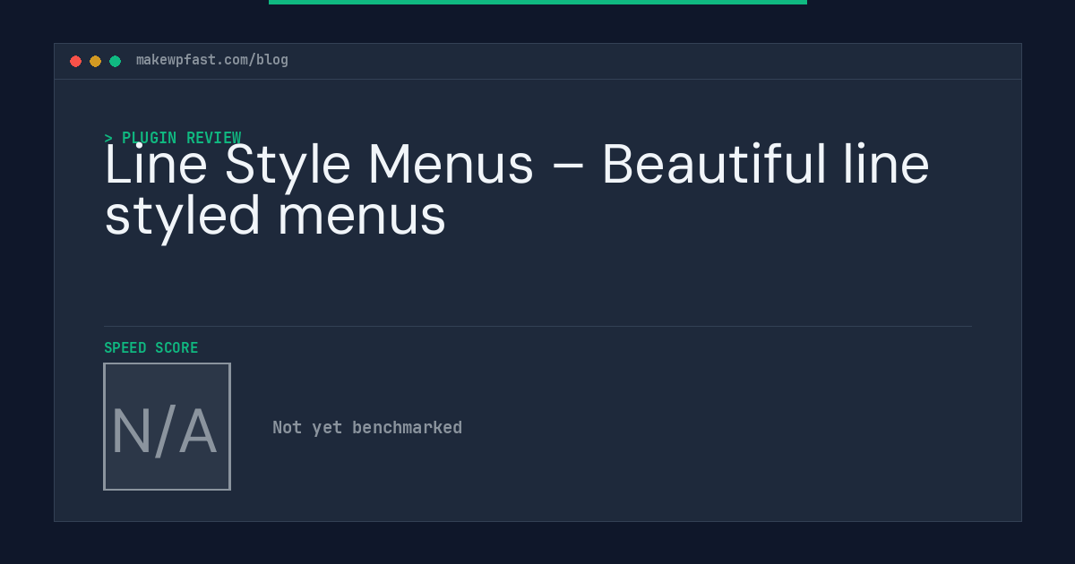Line Style Menus – Beautiful line styled menus - MakeWPFast