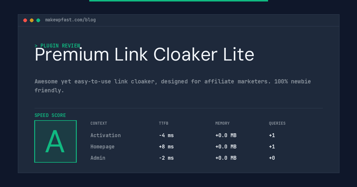 Premium Link Cloaker Lite - MakeWPFast