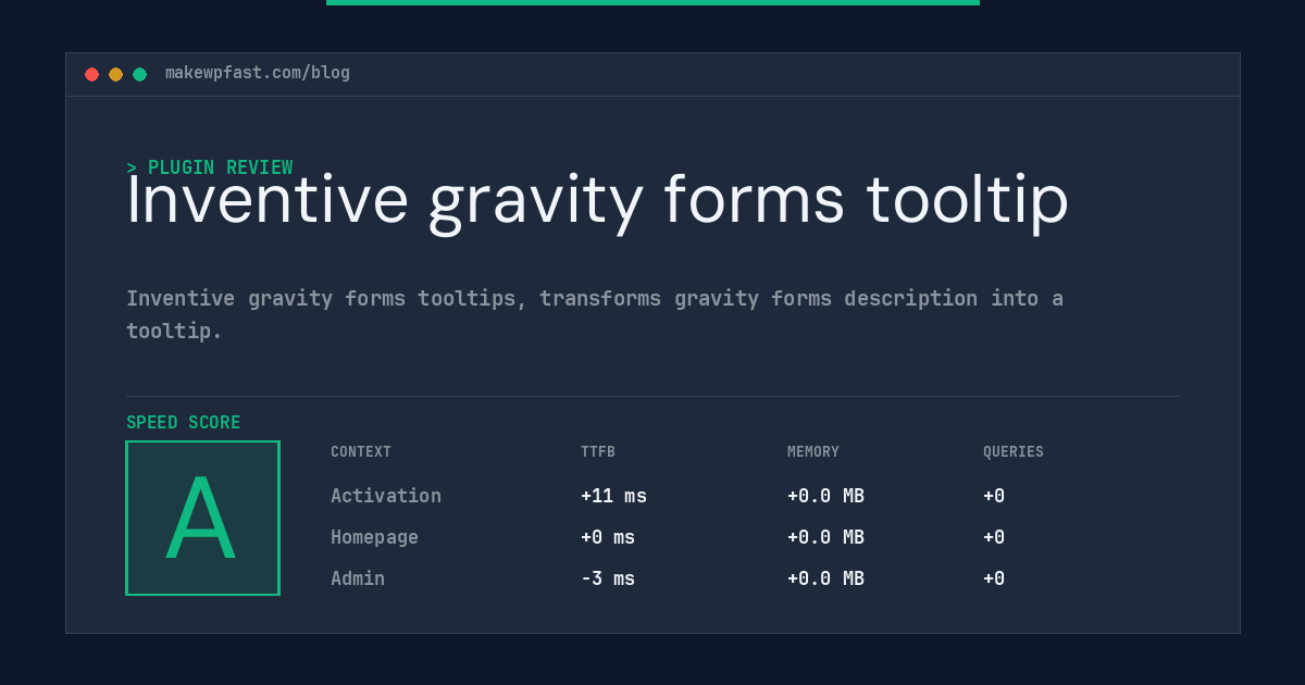 Inventive gravity forms tooltip - MakeWPFast