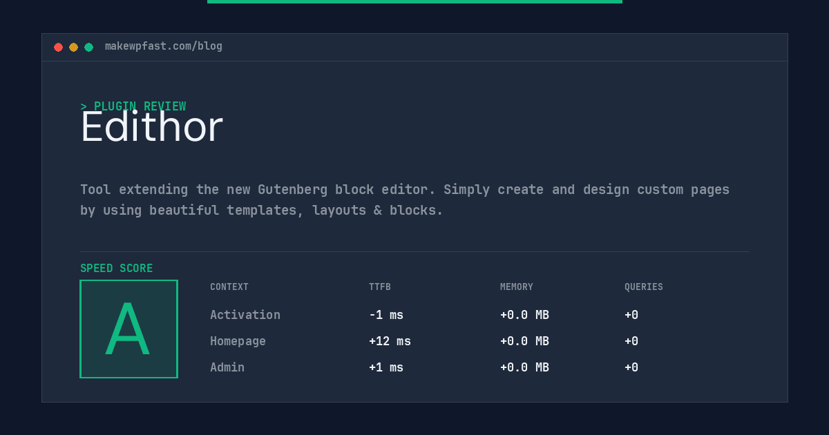 Edithor - MakeWPFast