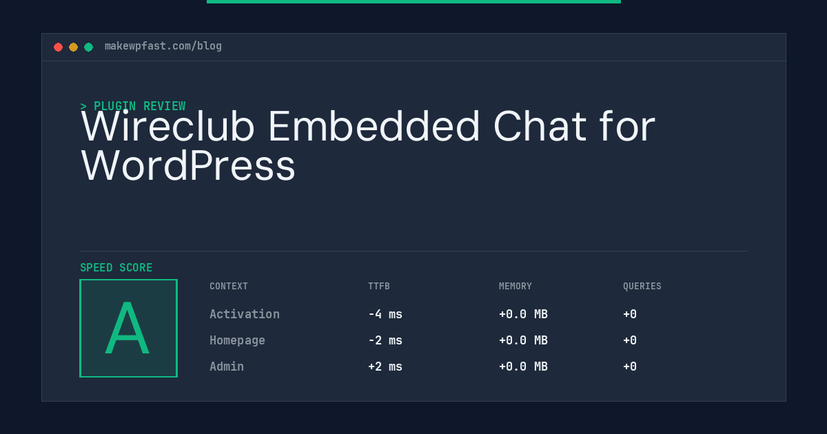 Wireclub Embedded Chat for WordPress - MakeWPFast