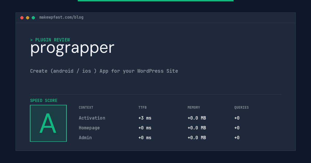 prograpper - MakeWPFast