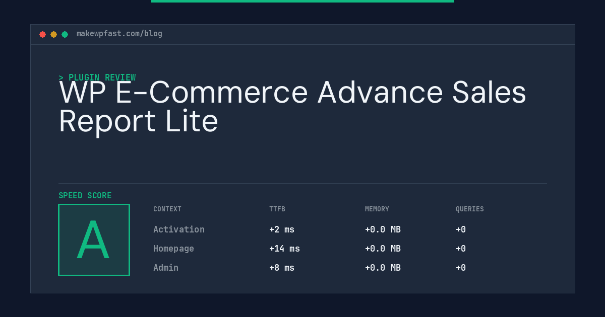 WP E-Commerce Advance Sales Report Lite - MakeWPFast