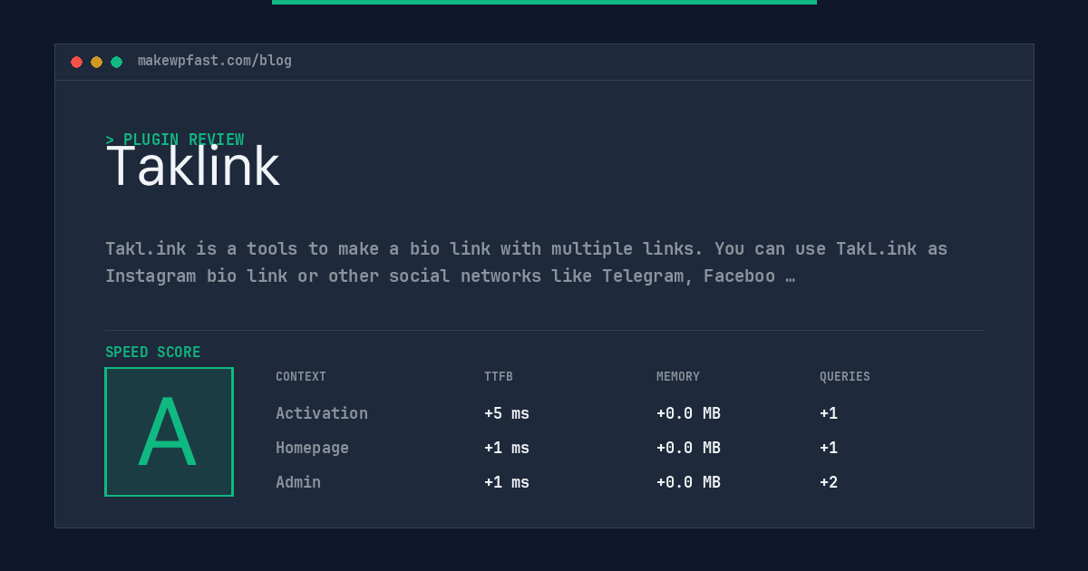Taklink - MakeWPFast
