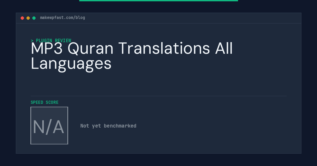 MP3 Quran Translations All Languages - MakeWPFast