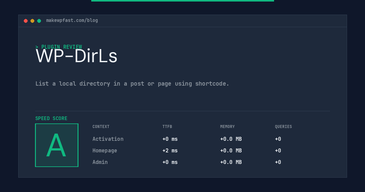 WP-DirLs - MakeWPFast