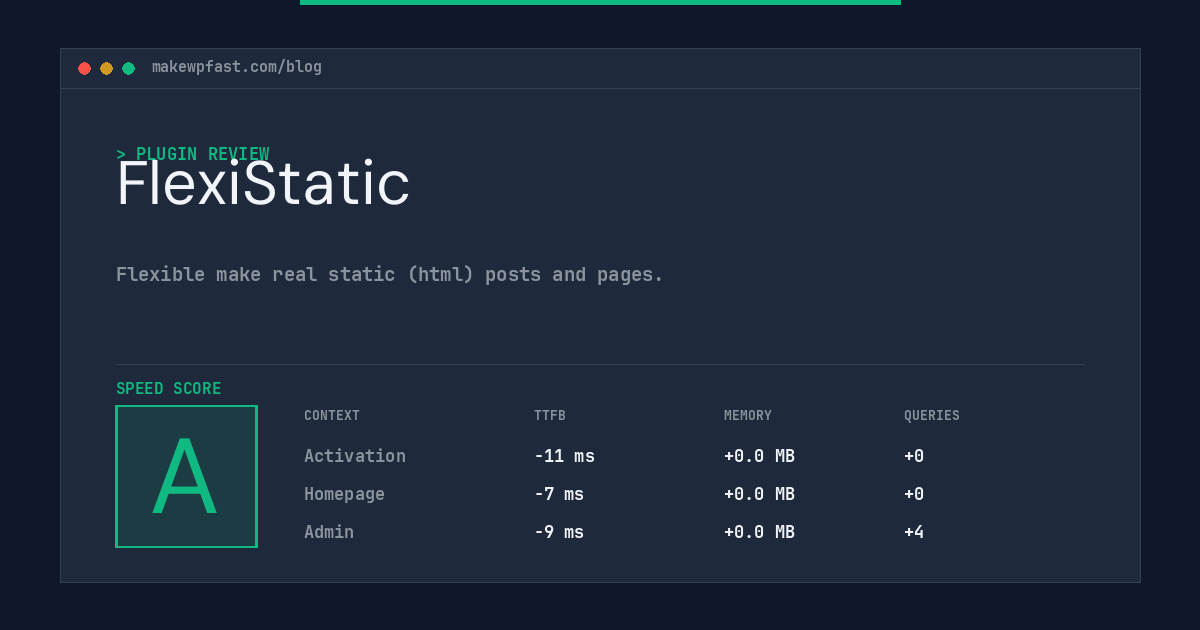FlexiStatic - MakeWPFast