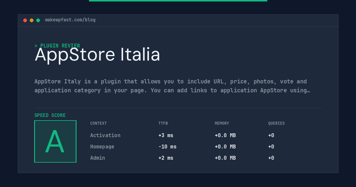 AppStore Italia - MakeWPFast
