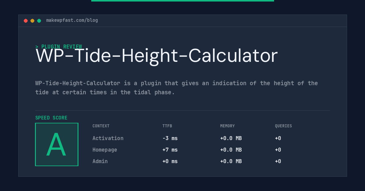 WP-Tide-Height-Calculator - MakeWPFast