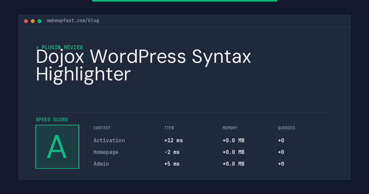 Dojox WordPress Syntax Highlighter - MakeWPFast