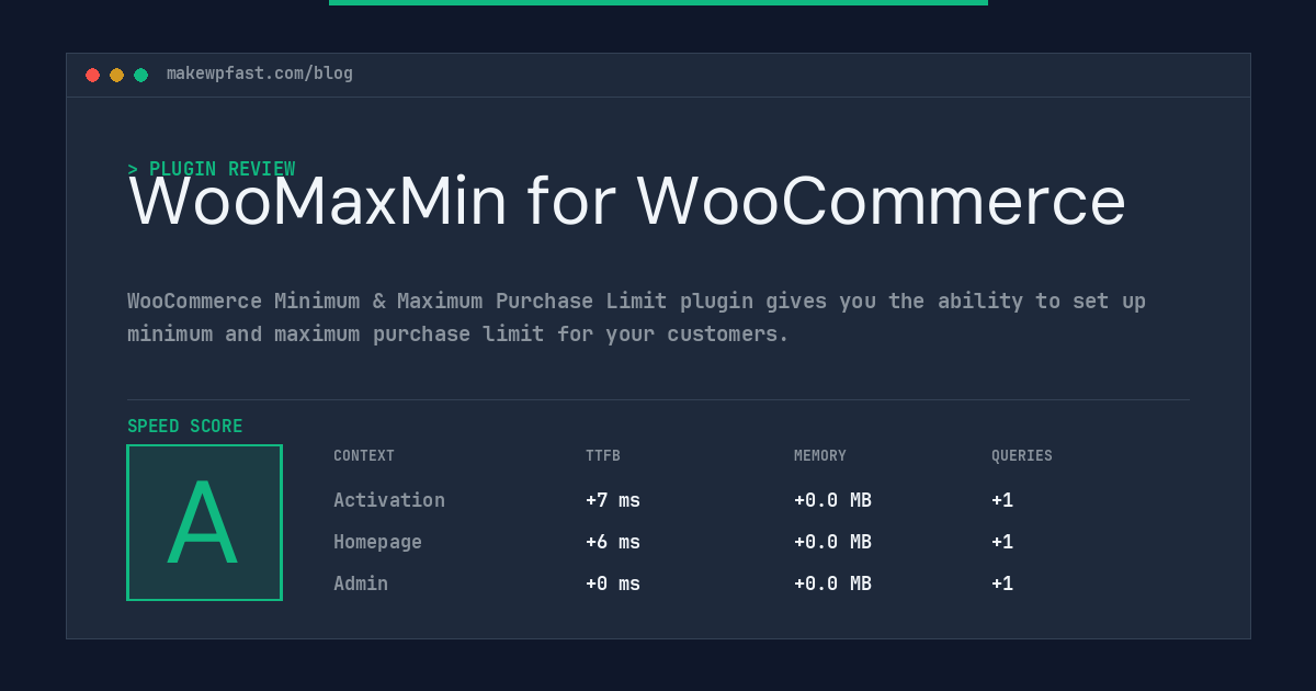 WooMaxMin for WooCommerce - MakeWPFast