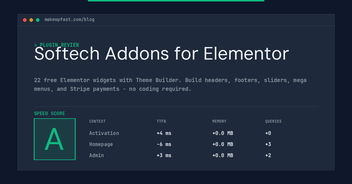 Softech Addons for Elementor - MakeWPFast