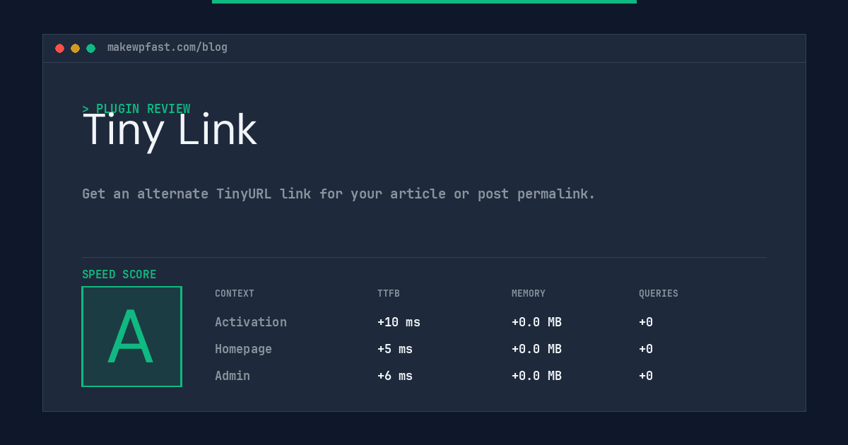 Tiny Link - MakeWPFast