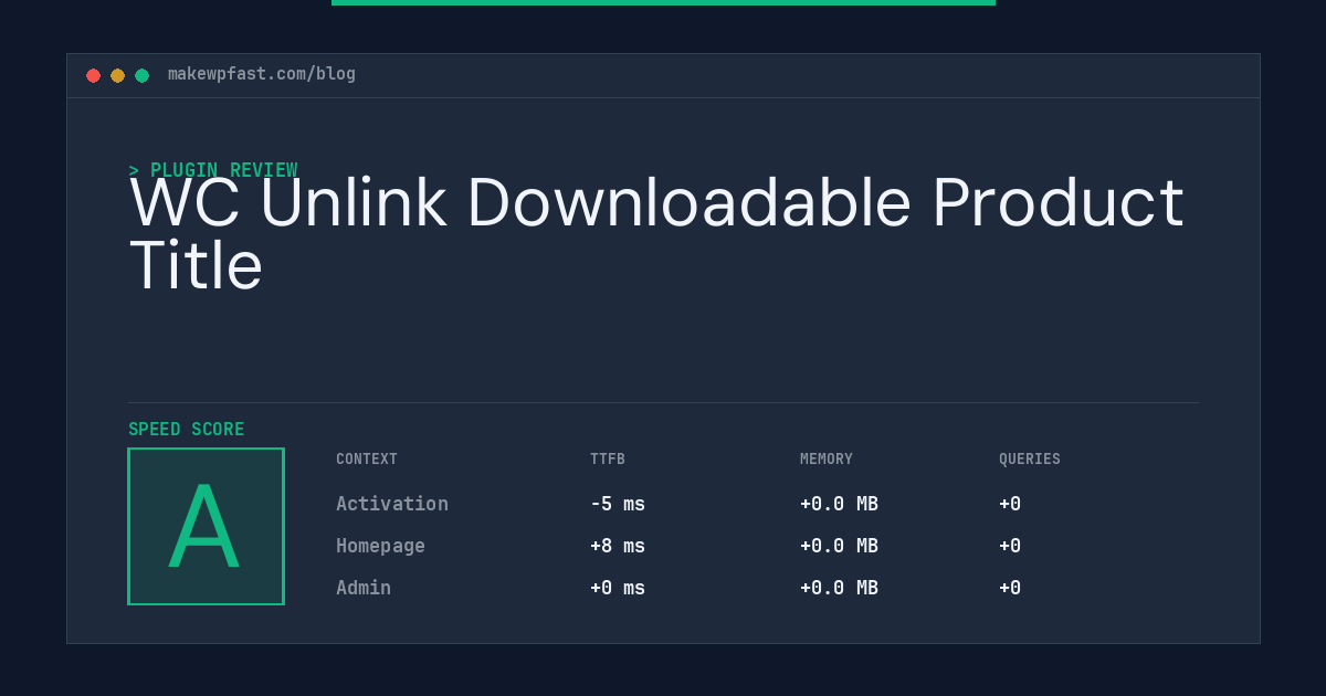 WC Unlink Downloadable Product Title - MakeWPFast