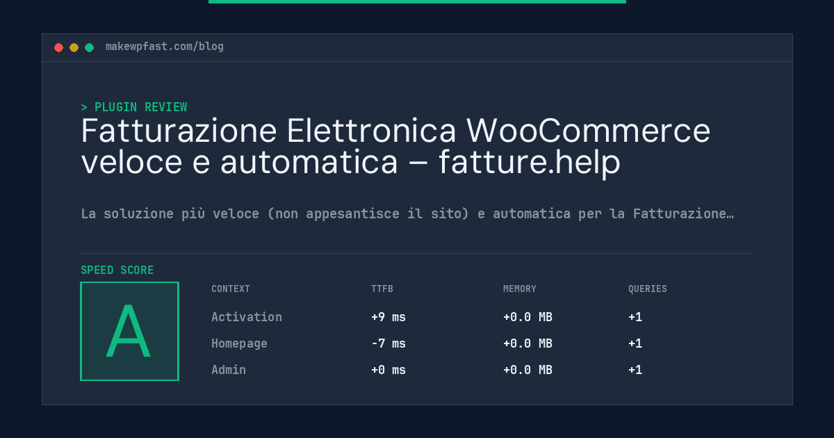 Fatturazione Elettronica WooCommerce veloce e automatica – fatture.help - MakeWPFast