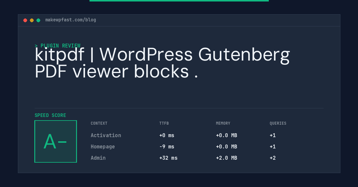 kitpdf | WordPress Gutenberg PDF viewer blocks . - MakeWPFast