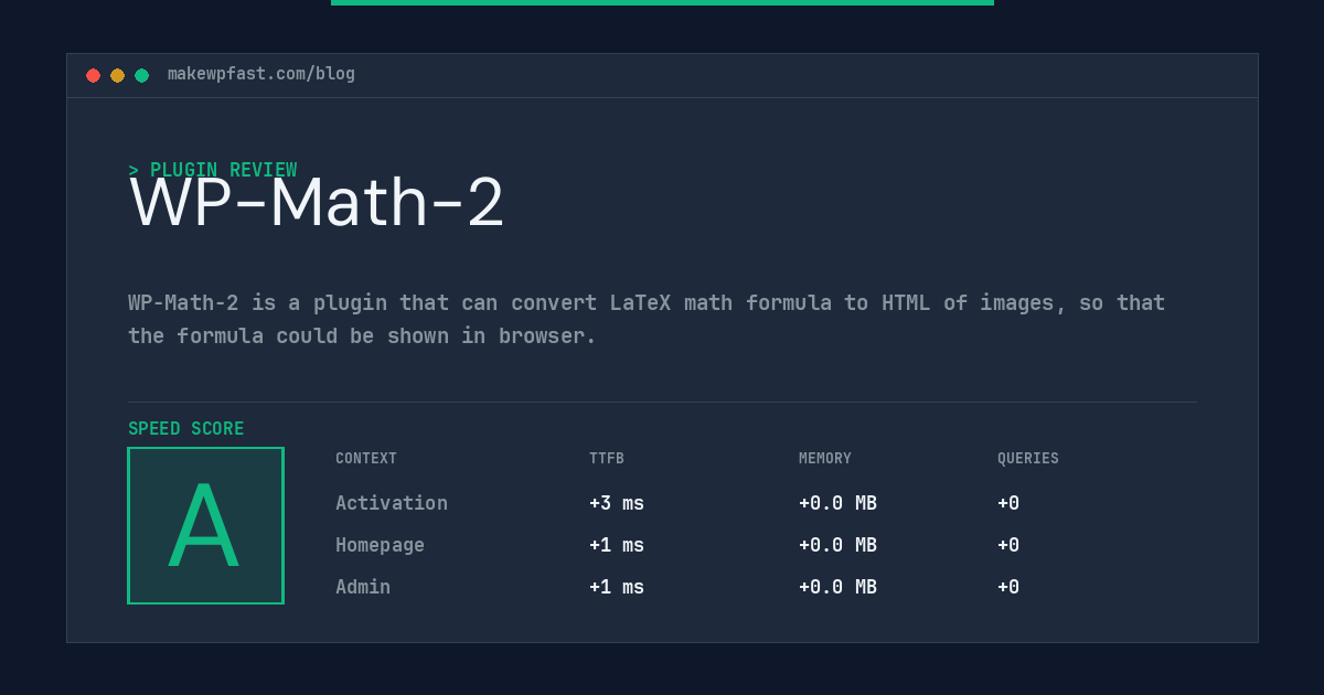WP-Math-2 - MakeWPFast