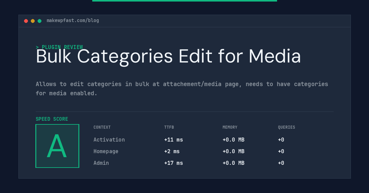 Bulk Categories Edit for Media - MakeWPFast