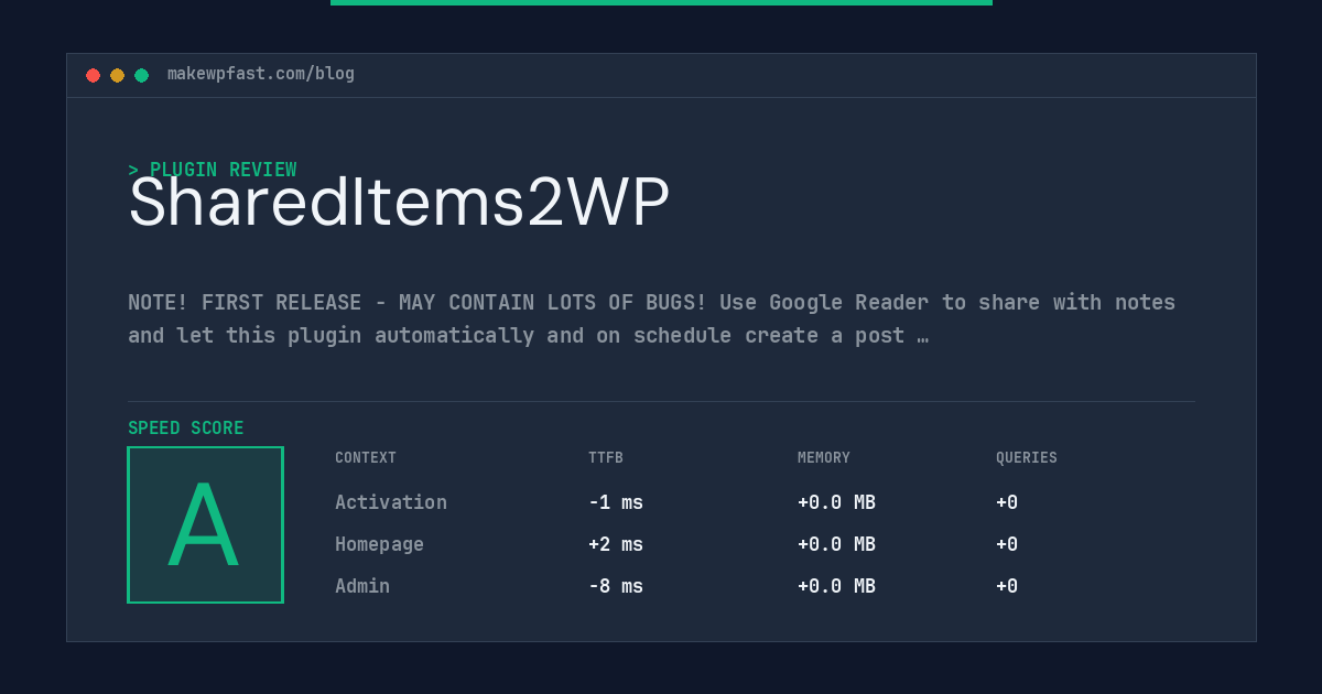 SharedItems2WP - MakeWPFast