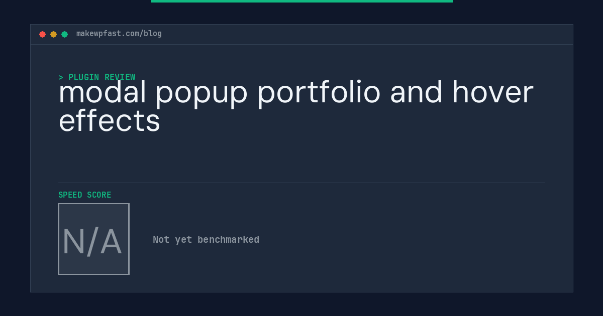 modal popup portfolio and hover effects - MakeWPFast