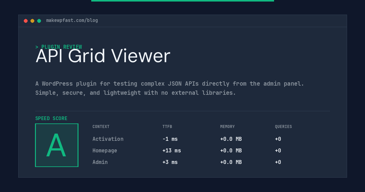 API Grid Viewer - MakeWPFast
