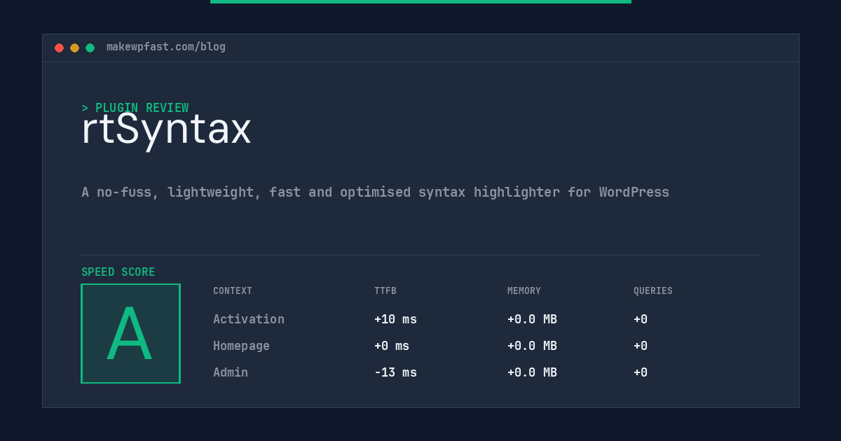 rtSyntax - MakeWPFast