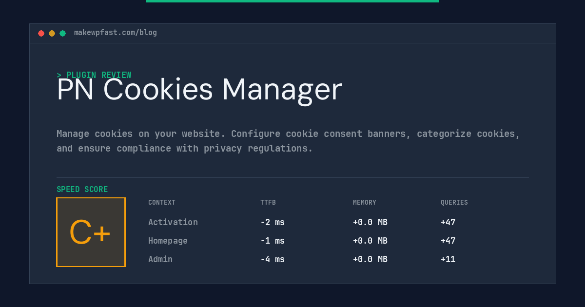 PN Cookies Manager - MakeWPFast