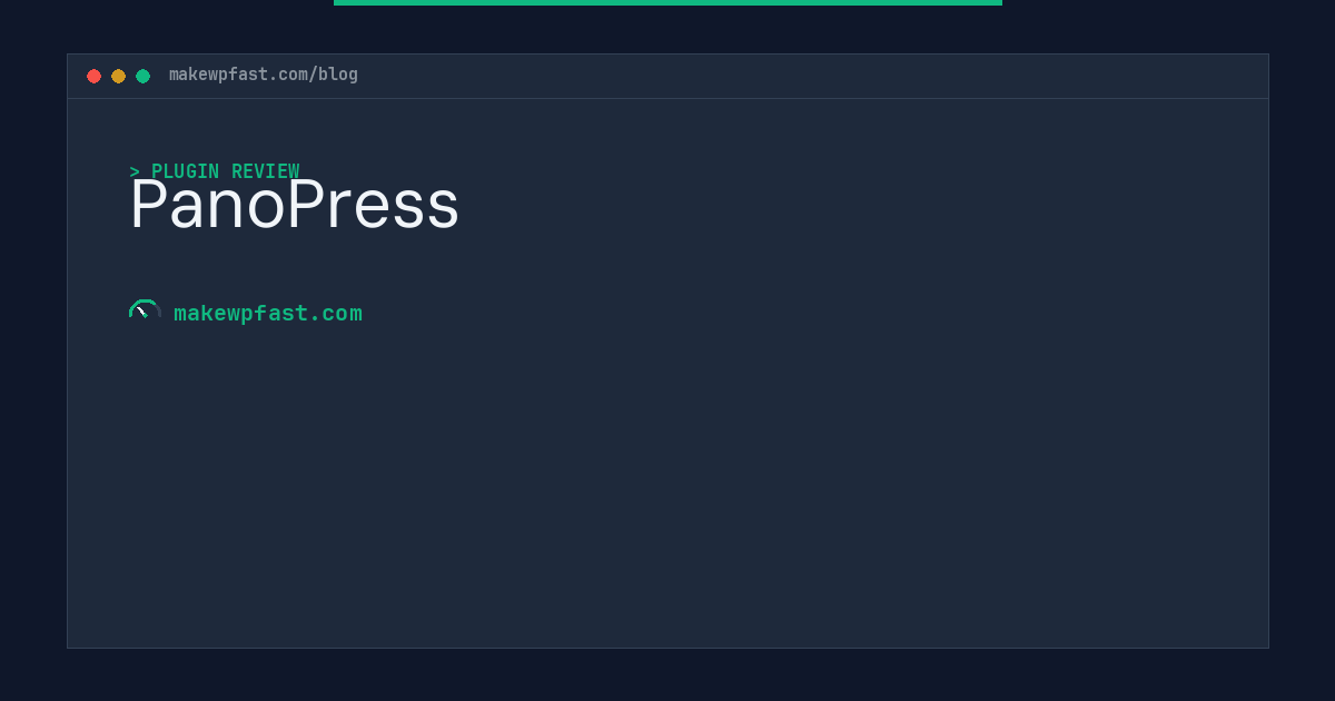 PanoPress - MakeWPFast