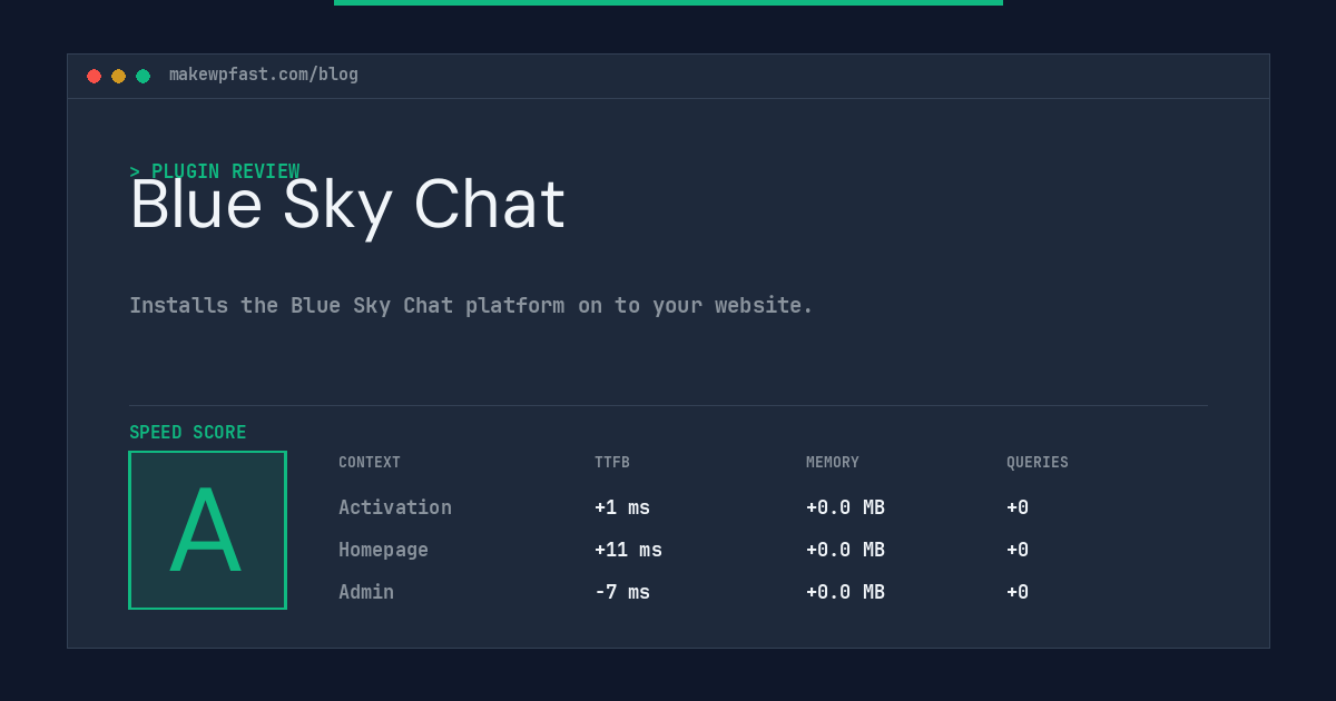 Blue Sky Chat - MakeWPFast