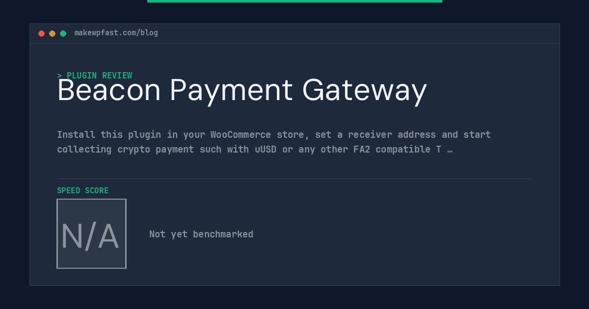 Beacon Payment Gateway - MakeWPFast