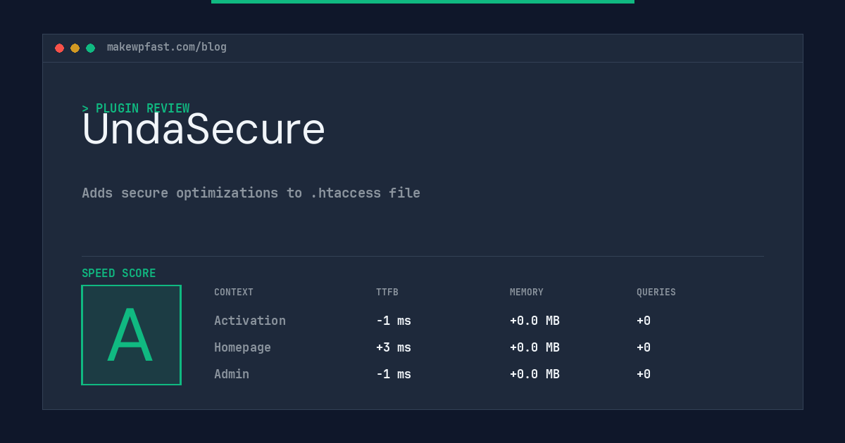 UndaSecure - MakeWPFast
