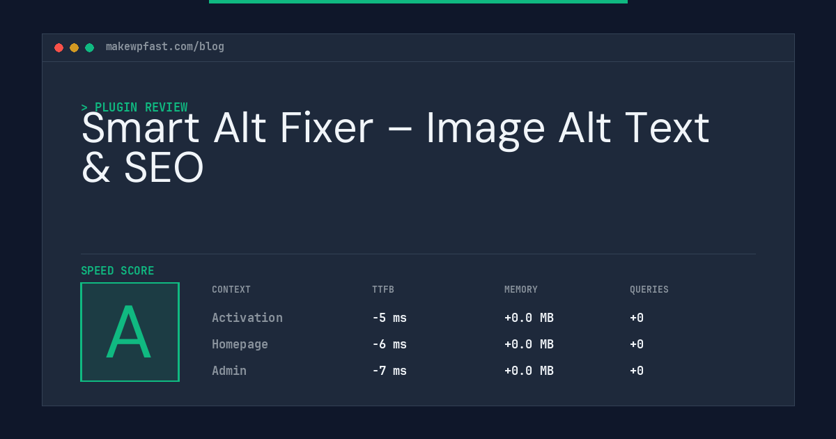 Smart Alt Fixer – Image Alt Text & SEO - MakeWPFast