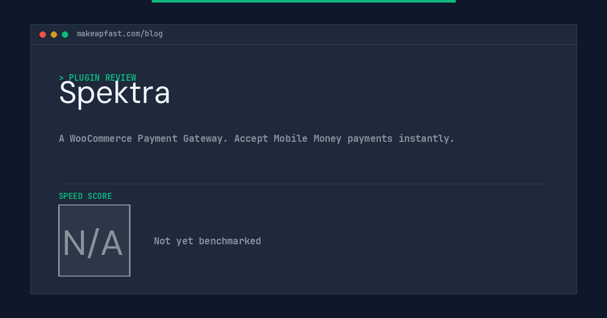 Spektra - MakeWPFast